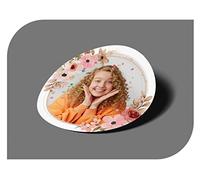 Autocollants personnalisés Mariage avec votre image dans le cadre de fleurs, étiquettes adhésives pour invitation mariage avec votre photo, baptême, fiançailles, communion, anniversaire (modèle 2)