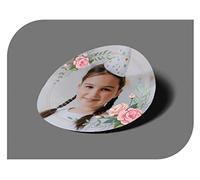 Autocollants personnalisés Mariage avec votre image dans le cadre de fleurs, étiquettes adhésives pour invitation mariage avec votre photo, baptême, fiançailles, communion, anniversaire (modèle 6)
