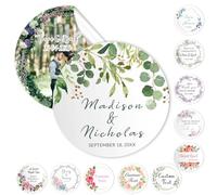 Autocollants personnalisés pour cadeaux de mariage, étiquettes personnalisées pour logo d'entreprise, 50 à 1 000 pièces, autocollants en vinyle personnalisés, imperméables pour fête de mariage