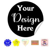 Autocollants personnalisés pour logo d'entreprise - Étiquettes personnalisées avec photo de nom - 50 à 1 000 autocollants circulaires en vinyle imperméable (7,6 x 7,6 cm)