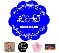 Autocollants personnalisés pour logo d'entreprise - Étiquettes personnalisées avec photo de nom - 50 à 1 000 pièces - Autocollants de fleurs en vinyle imperméable (7,6 x 7,6 cm)
