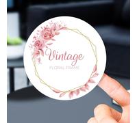 Autocollants personnalisés pour logo et nom d'entreprises, fête d'anniversaire, boîtes cadeaux, cadeaux de mariage, autocollants de remerciement personnalisés (vinyle)