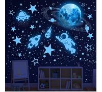 Autocollants Planètes Phosphorescentes Etoiles Phosphorescentes Plafond Astronaute Galaxie Fluorescente Lumineuse Stickers Muraux