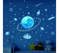 Autocollants Planètes Phosphorescentes Etoiles Phosphorescentes Plafond Solaire Astronaute Galaxie Fluorescente Lumineuse Stickers Muraux Décoration pour Bébé Enfants Fille Garcon Chambres