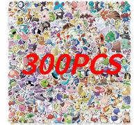 Autocollants Pokemon Kawaii Pikachu, 100/200/300 pièces, décalcomanies de décoration pour ordinateur portable, Skateboard, voiture, bagages, téléphone, autocollant étanche, jouet 200PCS