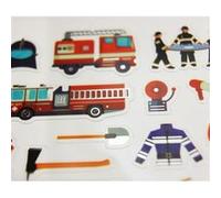 Autocollants - Pompiers et équipements - 1,8 cm Multicolore