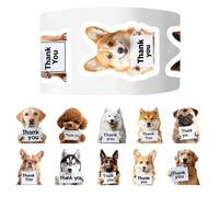 Autocollants Pour Animaux De Compagnie - Étiquettes En Vinyle Imperméables En Papier, Décalcomanies Animales Mignonnes, Graphiques Imprimés De Patte Adhésifs | Prace Décorative Pack D'autocollant Ordi