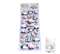 Autocollants pour | Autocollants transparents panda 3D - autocollants mignons pour ordinateur portable,pour famille amis réfrigérateur extérieur planificateur maison voitures cahier