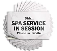 Autocollants pour bar à domicile faciles à appliquer | Shh. Spa Service in Session. Please Be Mindful. Happy Laptop Peel and Stick (12 x 18 cm)