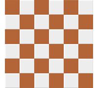 Autocollants pour carrelage - 10 x 10 cm - Motif à carreaux blancs et marron noisette - Design rétro - Pour cuisine, salle de bain et WC - Pour miroir de carrelage et décoration murale