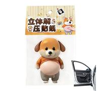 Autocollants pour chiot - Autocollants tridimensionnels pour chien, résistant aux intempéries, ensemble d'illustration pour animaux de compagnie avec couleurs vives, accents de personnalisation