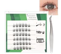 Autocollants Pour Cils Sans Colle, Faux-Cils Auto-Adhésifs Segmentés Pour Débutants, Cils Aussi Fins Que 0,07 Mm, Cluster Unique Réutilisable(11-13 Mm), 5 Rangées/Boîte,C