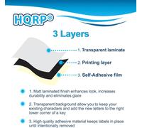 Autocollants pour clavier russe cyrillique laminé avec lettrage rouge sur fond transparent pour ordinateur de bureau, ordinateur portable