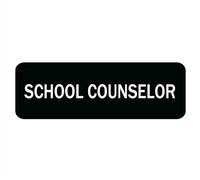 Autocollants pour conseiller scolaire, plaque en acrylique de 25,4 x 7,6 cm avec adhésifs puissants pour porte, bureau, affaires, extérieur, lettres blanches sur fond noir