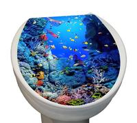 Autocollants pour couvercle de toilette,autocollants pour couvercle de siège de toilette - Autocollants muraux et peintures murales sur le thème de la mer Autocollant pour toilettes | Décalcomanies de
