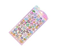 Autocollants pour enfants - Autocollants 3D à paillettes | Autocollants texturés en résine pour journal intime, téléphone portable, bouteille, voiture