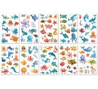 Autocollants Pour Enfants Sur Le Thème Du Monde Sous-Marin, Des Animaux Marins Et Des Tatouages De Dessins Animés. 120 * 76mm A114