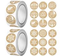 Autocollants pour étiquettes de Noël 1000 Pièces Étiquettes Autocollant Noel pour Enveloppes pour décoration de Cadeaux Autocollants De NoëL Ronds