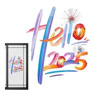 Autocollants pour fenêtre 2025,autocollants pour fenêtre Bonne année 2025,Bonjour 2025 Autocollants en verre de feu d’artifice | Fournitures de fêtes du réveillon du nouvel an, décoration de la maison