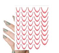 Autocollants Pour Guide D'ongles Du Bout Des Doigts - Conception De Mise En Forme De Courbe De Précision, Système De Placement Auto-adhésif, Structure Fine Et Flexible Pour L'ajustement Des Ongles, Ou