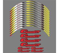 Autocollants pour Jantes De Moto 15" Et 14" pour BMW C400GT C 400 C400 GT, Kit Complet De Bandes De Jantes Lot Complet d'autocollants de Jante(Jaune)