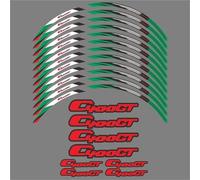 Autocollants pour Jantes De Moto 15" Et 14" pour BMW C400GT C 400 C400 GT, Kit Complet De Bandes De Jantes Lot Complet d'autocollants de Jante(Vert)