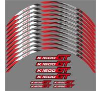 Autocollants pour Jantes De Moto 17 Pouces pour BMW K1600GT K 1600 K1600 GT 2011-2023, Bandes De Jante, Kit Complet Lot Complet d'autocollants de Jante(Rouge)