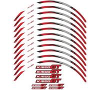 Autocollants pour Jantes De Moto 17 Pouces pour BMW K1600GT K 1600 K1600 GT 2011-2023, Bandes De Jante, Kit Complet Lot Complet d'autocollants de Jante(Rouge)