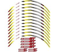 Autocollants pour Jantes De Moto 17 Pouces pour BMW K1600GT K 1600 K1600 GT 2011-2023, Bandes De Jante, Kit Complet Lot Complet d'autocollants de Jante(Jaune)