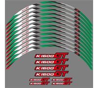 Autocollants pour Jantes De Moto 17 Pouces pour BMW K1600GT K 1600 K1600 GT 2011-2023, Bandes De Jante, Kit Complet Lot Complet d'autocollants de Jante(Vert)