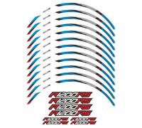 Autocollants pour Jantes De Moto 17 Pouces pour BMW R1200RS R1200 R 1200 RS 1200RS LC 2015-2018, Kit Complet De Bandes De Jantes Lot Complet d'autocollants de Jante(Bleu)