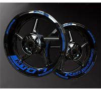 Autocollants pour Jantes De Moto 17 Pouces pour MT07 MT-07 MT 07, Bandes Réfléchissantes pour Moyeux, Kit Complet Lot Complet d'autocollants de Jante(Couleur 1)