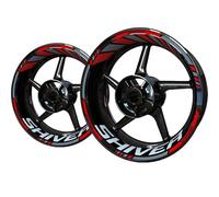 Autocollants pour Jantes De Moto pour Aprilia Shiver 750 900, Kit De Bandes Réfléchissantes pour Moyeux De Roue. Lot Complet d'autocollants de Jante(Couleur 1)