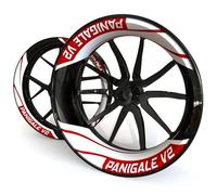 Autocollants pour Jantes De Moto pour Ducati Panigale V2, Bandes Réfléchissantes pour Moyeux, Accessoires De Décoration Lot Complet d'autocollants de Jante(Couleur 5)