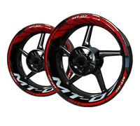 Autocollants pour Jantes De Moto pour MT07 MT-07 MT 07, Bandes Réfléchissantes pour Moyeux, Kit Complet Lot Complet d'autocollants de Jante(Couleur 1)