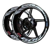 Autocollants pour Jantes De Moto pour Suzuki GSXR600 GSXR 600, Bandes Réfléchissantes pour Moyeux, Kit Complet Lot Complet d'autocollants de Jante(Couleur 11)