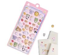 Autocollants Pour Journal Animalier - Décalcomanies Décoratives 3D En Feutre De 7,87 Pouces | Autocollants Adhésifs Scrapbook Mignons, Pour Ordinateur Portable, Bagages, Carnet De Notes, Bricolage Art