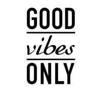 Autocollants pour la maison Citations inspirantes Art mural en vinyle Good Vibes Only Sticker mural Décoration Art Mural-S-27x42cm-Black