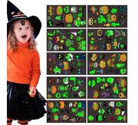 Autocollants pour le corps d'Halloween pour enfants - Autocollants lumineux, décalcomanies pour le corps d'Halloween | 10 autocollants pour Halloween, autocollants Mo