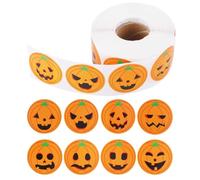 Autocollants pour Le Visage De - Ensemble Artisanat d'halloween, Décalques Rondes en Vinyle | Jack Ou Expressions De Lanterne, Décorations pour Les De Fenêtres, Fêtes De Classe, Sacs