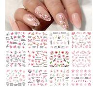 Autocollants Pour Les Ongles",Motifs Fleurs De Lys,Blanc,Vert,Cuir Chevelu,Ligne G¿¿Om¿¿Trique,Printemps,Transfert ¿¿ L'eau,D¿¿Calcomanies,"12 Mod¿¿Les - Type [Bn2545]-2556