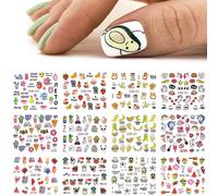 Autocollants Pour Les Ongles",Motifs Palmiers,¿¿T¿¿,Oc¿¿An,Plage,Cr¿¿Puscule,Fruits,Vacances,Nail Art,Transfert ¿¿ L'eau,Pour D¿¿Coration De Manucure,"12 Pi¿¿Ces - Type [Bn1585]-1596 #A