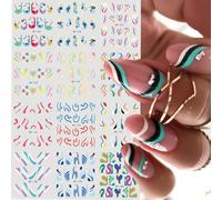 Autocollants Pour Les Ongles",Motifs Palmiers,¿¿T¿¿,Oc¿¿An,Plage,Cr¿¿Puscule,Fruits,Vacances,Nail Art,Transfert ¿¿ L'eau,Pour D¿¿Coration De Manucure,"12 Pi¿¿Ces - Type [By169]-180