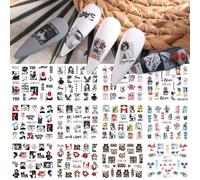 Autocollants Pour Les Ongles",Motifs Palmiers,¿¿T¿¿,Oc¿¿An,Plage,Cr¿¿Puscule,Fruits,Vacances,Nail Art,Transfert ¿¿ L'eau,Pour D¿¿Coration De Manucure,"12 Pi¿¿Ces - Type [Bn2173]-2184
