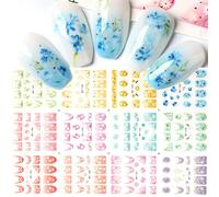 Autocollants Pour Les Ongles",Motifs Palmiers,¿¿T¿¿,Oc¿¿An,Plage,Cr¿¿Puscule,Fruits,Vacances,Nail Art,Transfert ¿¿ L'eau,Pour D¿¿Coration De Manucure,"12 Pi¿¿Ces - Type [By145]-156