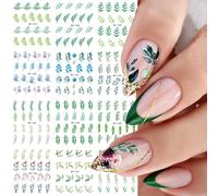 Autocollants Pour Les Ongles",Motifs Palmiers,¿¿T¿¿,Oc¿¿An,Plage,Cr¿¿Puscule,Fruits,Vacances,Nail Art,Transfert ¿¿ L'eau,Pour D¿¿Coration De Manucure,"12 Pi¿¿Ces - Type [By157]-168