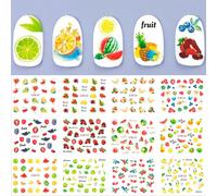 Autocollants Pour Les Ongles",Motifs Palmiers,¿¿T¿¿,Oc¿¿An,Plage,Cr¿¿Puscule,Fruits,Vacances,Nail Art,Transfert ¿¿ L'eau,Pour D¿¿Coration De Manucure,"12 Pi¿¿Ces - Type [Bn829]-840 #B