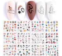 Autocollants Pour Les Ongles",Motifs Palmiers,¿¿T¿¿,Oc¿¿An,Plage,Cr¿¿Puscule,Fruits,Vacances,Nail Art,Transfert ¿¿ L'eau,Pour D¿¿Coration De Manucure,"12 Pi¿¿Ces - Type [Bn2137]-2148
