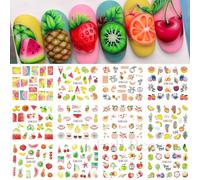 Autocollants Pour Les Ongles",Motifs Palmiers,¿¿T¿¿,Oc¿¿An,Plage,Cr¿¿Puscule,Fruits,Vacances,Nail Art,Transfert ¿¿ L'eau,Pour D¿¿Coration De Manucure,"12 Pi¿¿Ces - Type [Bn2221]-2232 #A