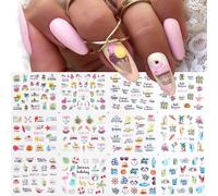 Autocollants Pour Les Ongles",Motifs Palmiers,¿¿T¿¿,Oc¿¿An,Plage,Cr¿¿Puscule,Fruits,Vacances,Nail Art,Transfert ¿¿ L'eau,Pour D¿¿Coration De Manucure,"12 Pi¿¿Ces - Type [Bn2233]-2244
